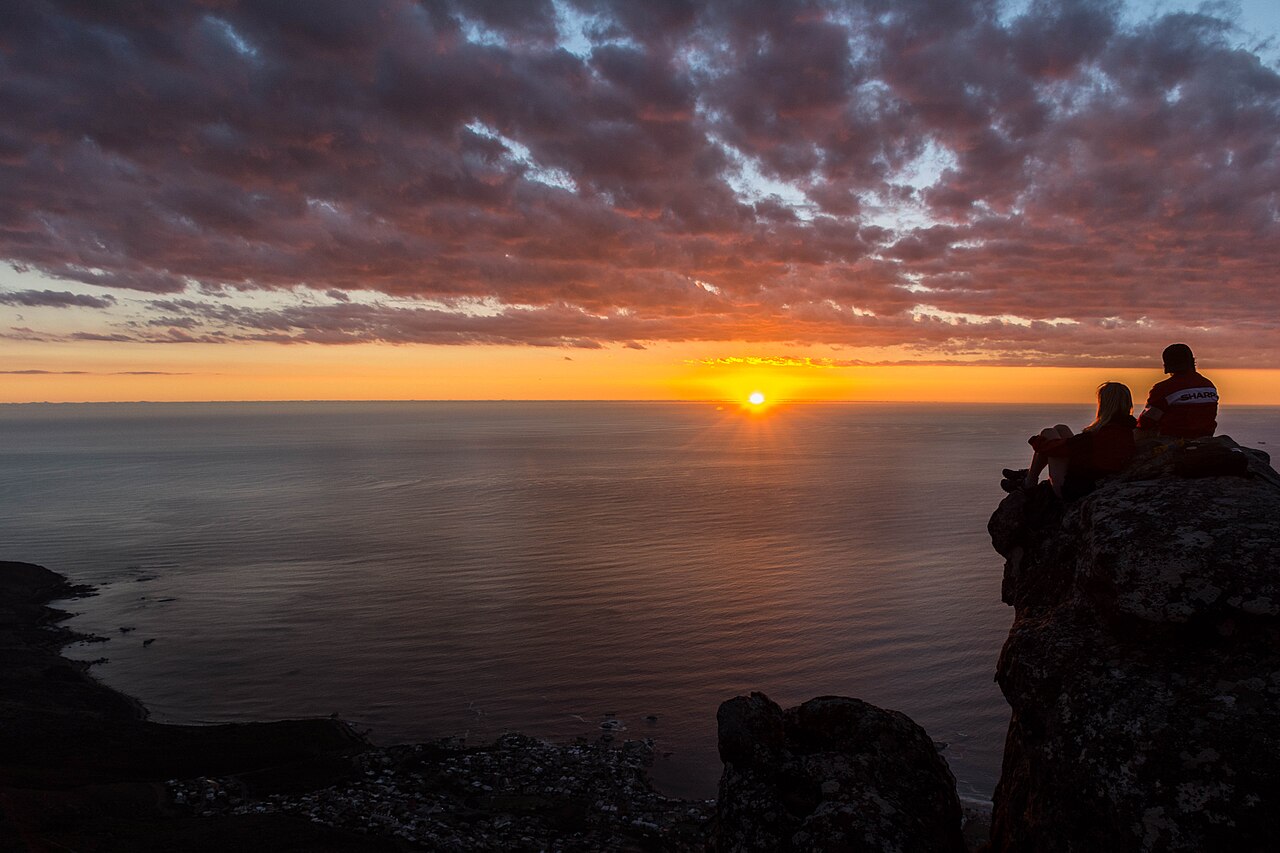Sunset over the Atlantic seen from Table Mountain
